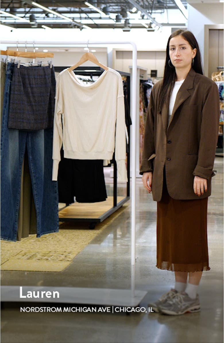 Off the Shoulder Thermal Knit Top, sales video thumbnail