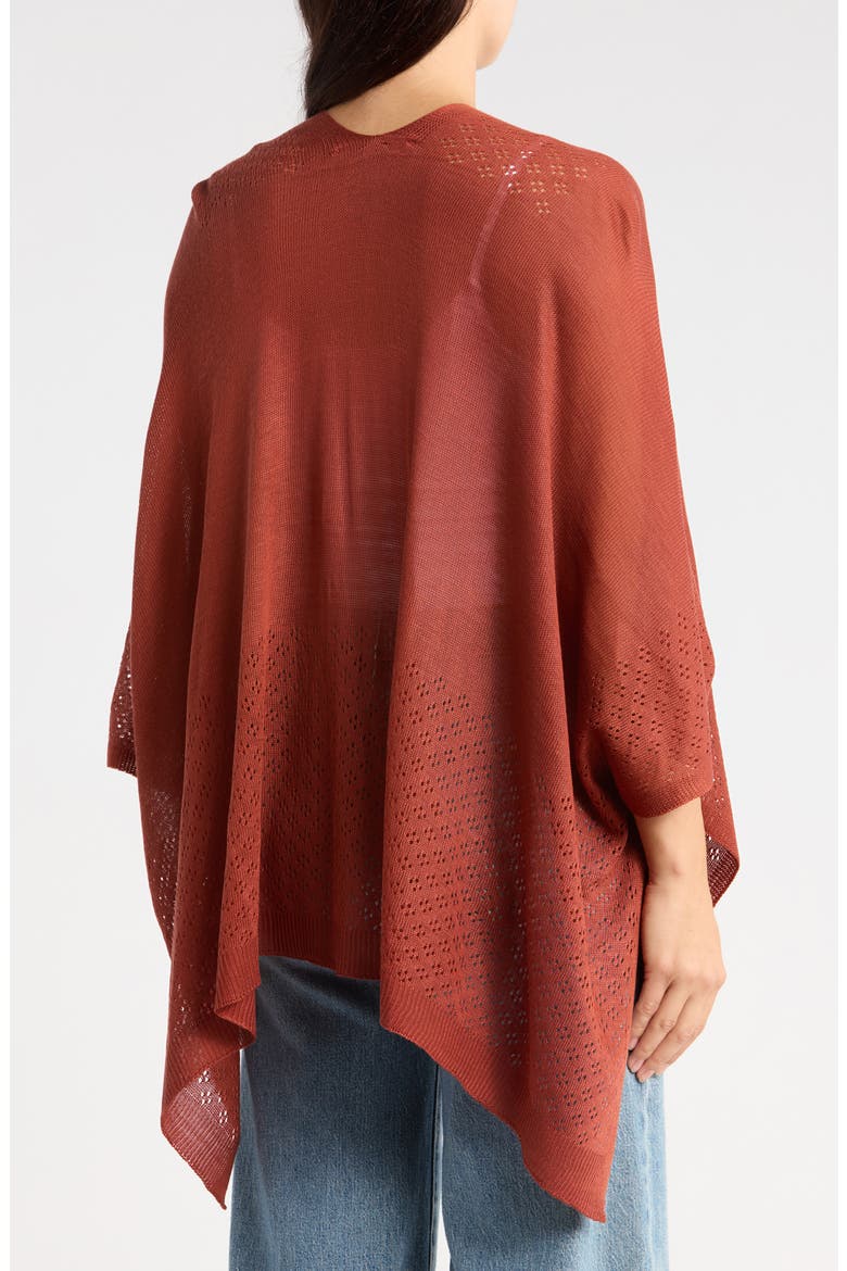 Cropped Pointelle Topper, Alternate, color, BURNT HENNA