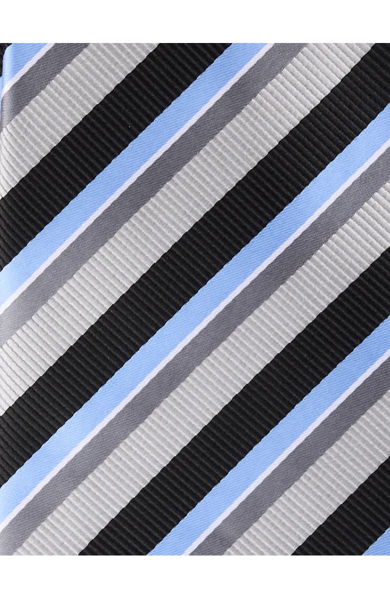 Oak Hill by DXL Big & Tall  Traditional Striped Tie, Alternate, color, Grey