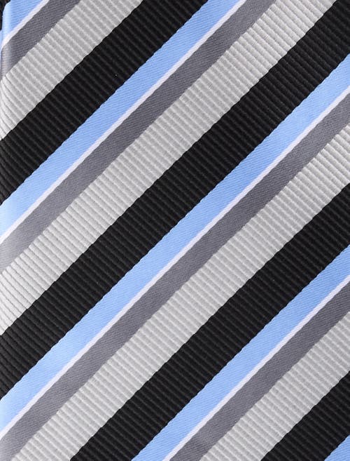 Oak Hill By Dxl Big & Tall Traditional Striped Tie In Gray