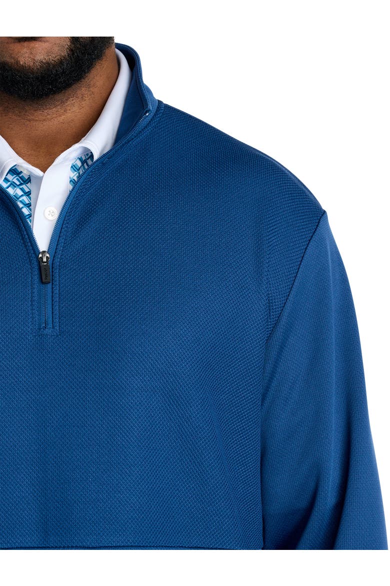 Big & Tall Performance Double-Knit 1/4-Zip Pullover, Alternate, color, BATIK BLUE