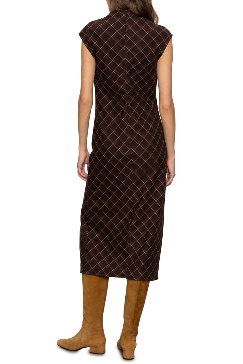 Autumn's Best Plaid Midi Dress, Alternate, color, COCOA PLAID