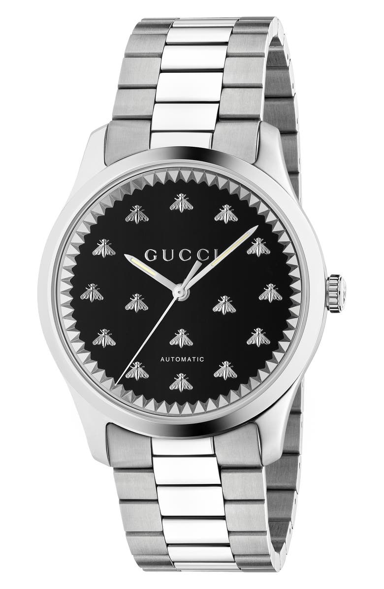 Gucci Bee Automatic Bracelet Watch, 42mm, Main, color, 