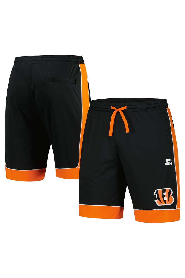 Men's Starter Black/Orange Cincinnati Bengals Fan Favorite Fashion Shorts, Alternate, color, Black