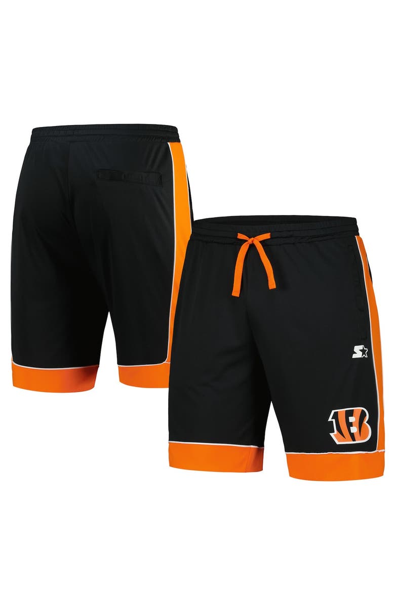 STARTER Men's Starter Black/Orange Cincinnati Bengals Fan Favorite Fashion Shorts, Alternate, color, Black