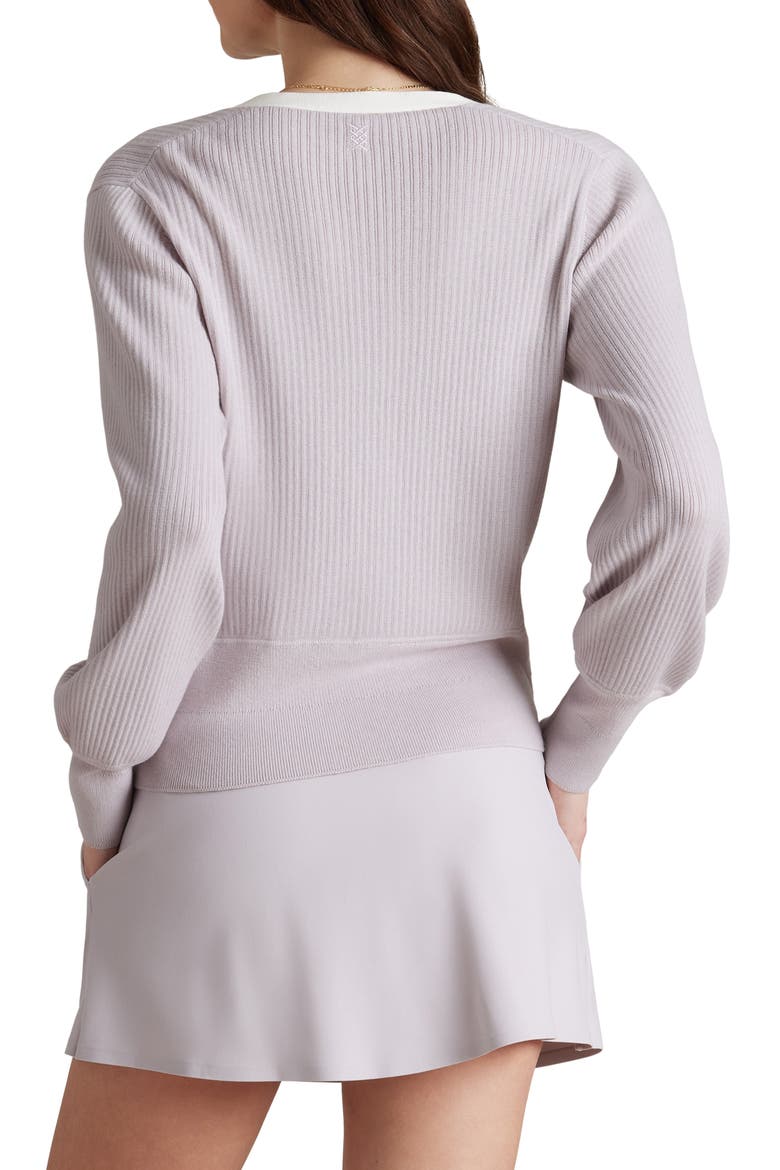 Pars Zip-Up Cardigan, Alternate, color, GREY LAVENDER
