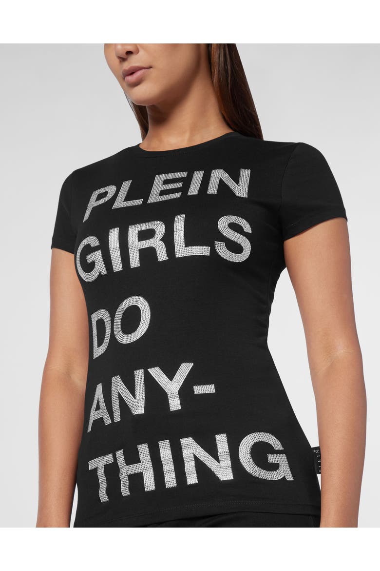 T-Shirt Slim Fit Women, Alternate, color, black