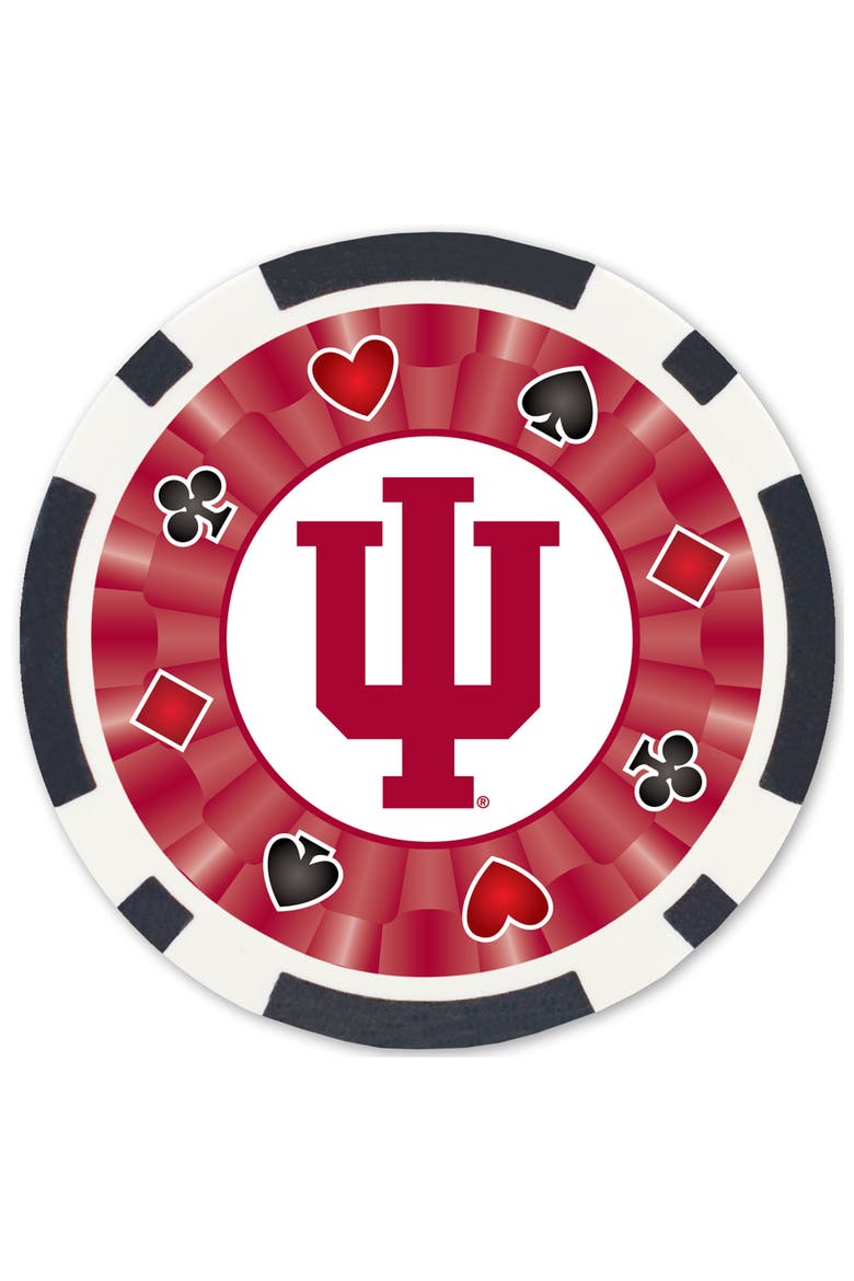 Indiana Hoosiers 100 Piece Poker Chips, Alternate, color, Multicolor