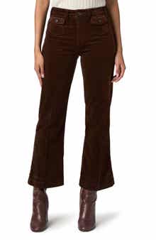 PAIGE Leenah Patch Pocket Ankle Wide Leg Corduroy Pants