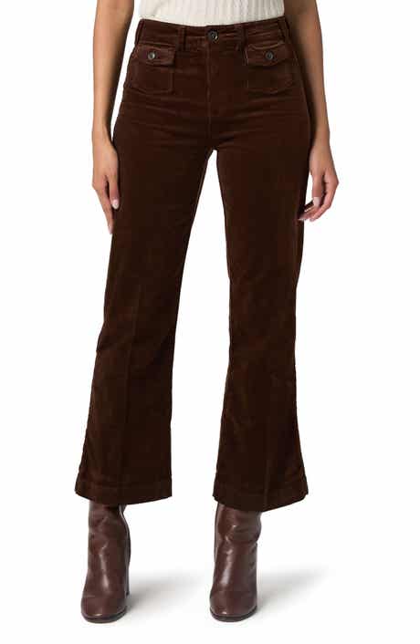 PAIGE Leenah Patch Pocket Ankle Wide Leg Corduroy Pants
