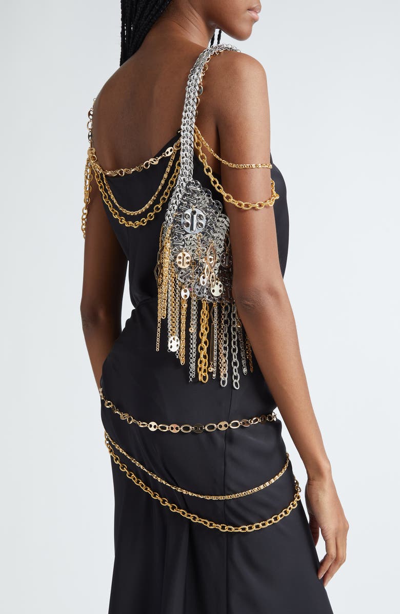 Rabanne 1969 Nano Iconic Tassel Shoulder Bag, Alternate, color,