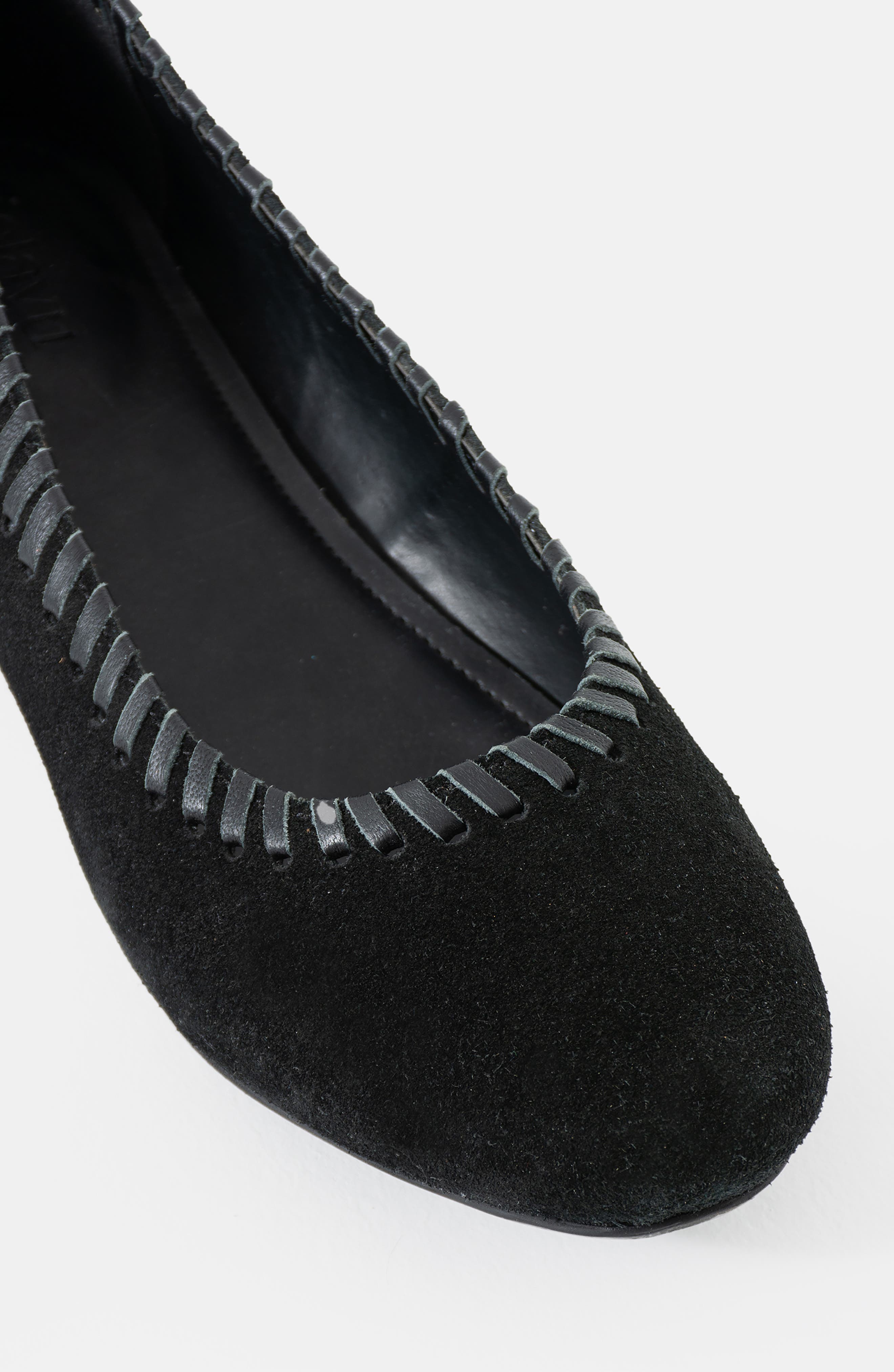 Jelavu Ella Whipstitch Ballet Flat, Alternate, color, Black