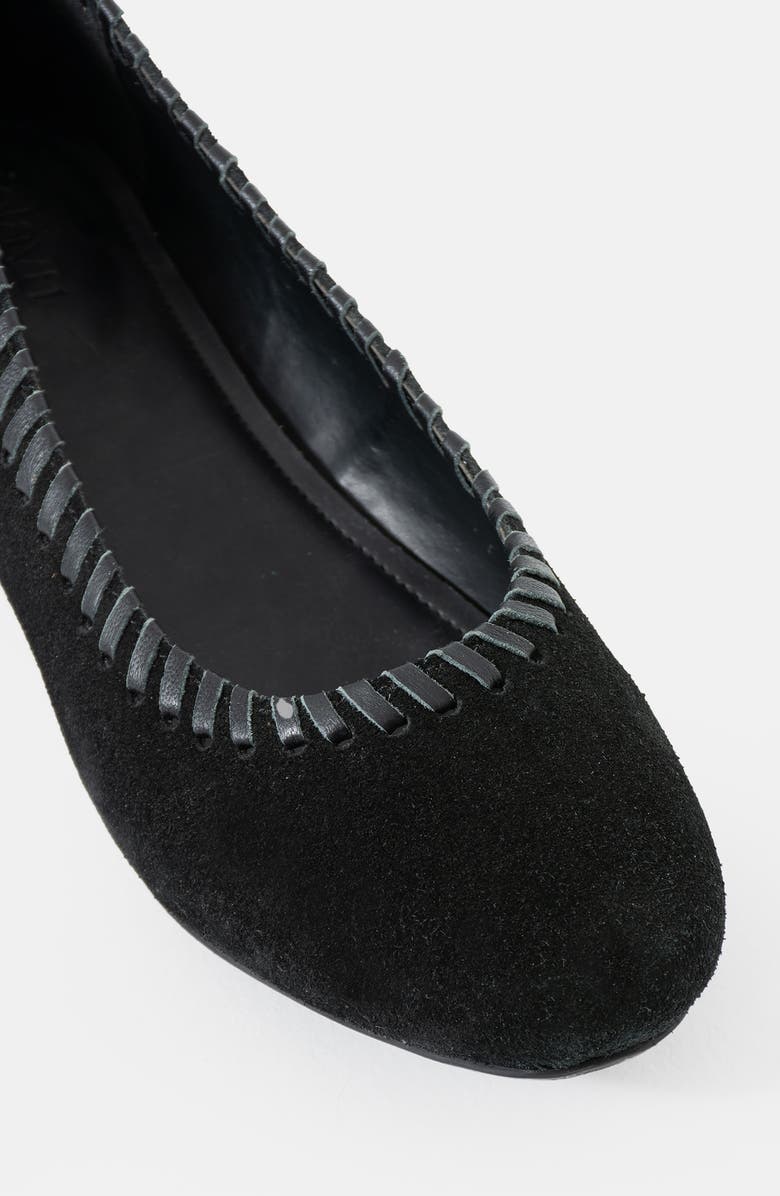 Jelavu Ella Whipstitch Ballet Flat, Alternate, color, Black