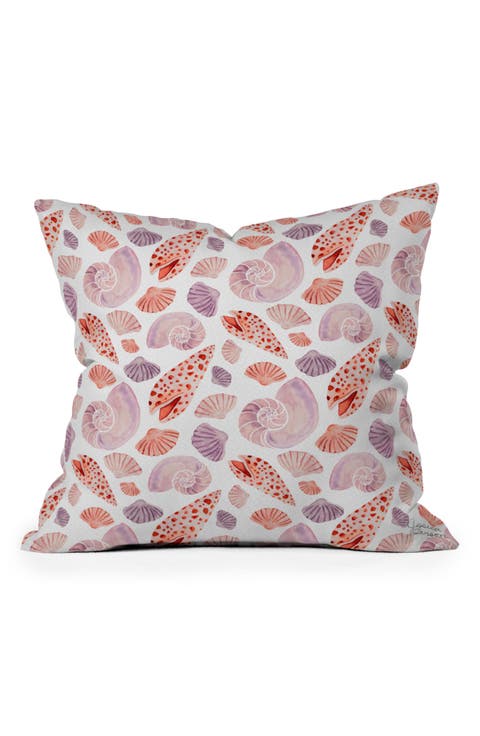 Seashell Square Throw Pillow