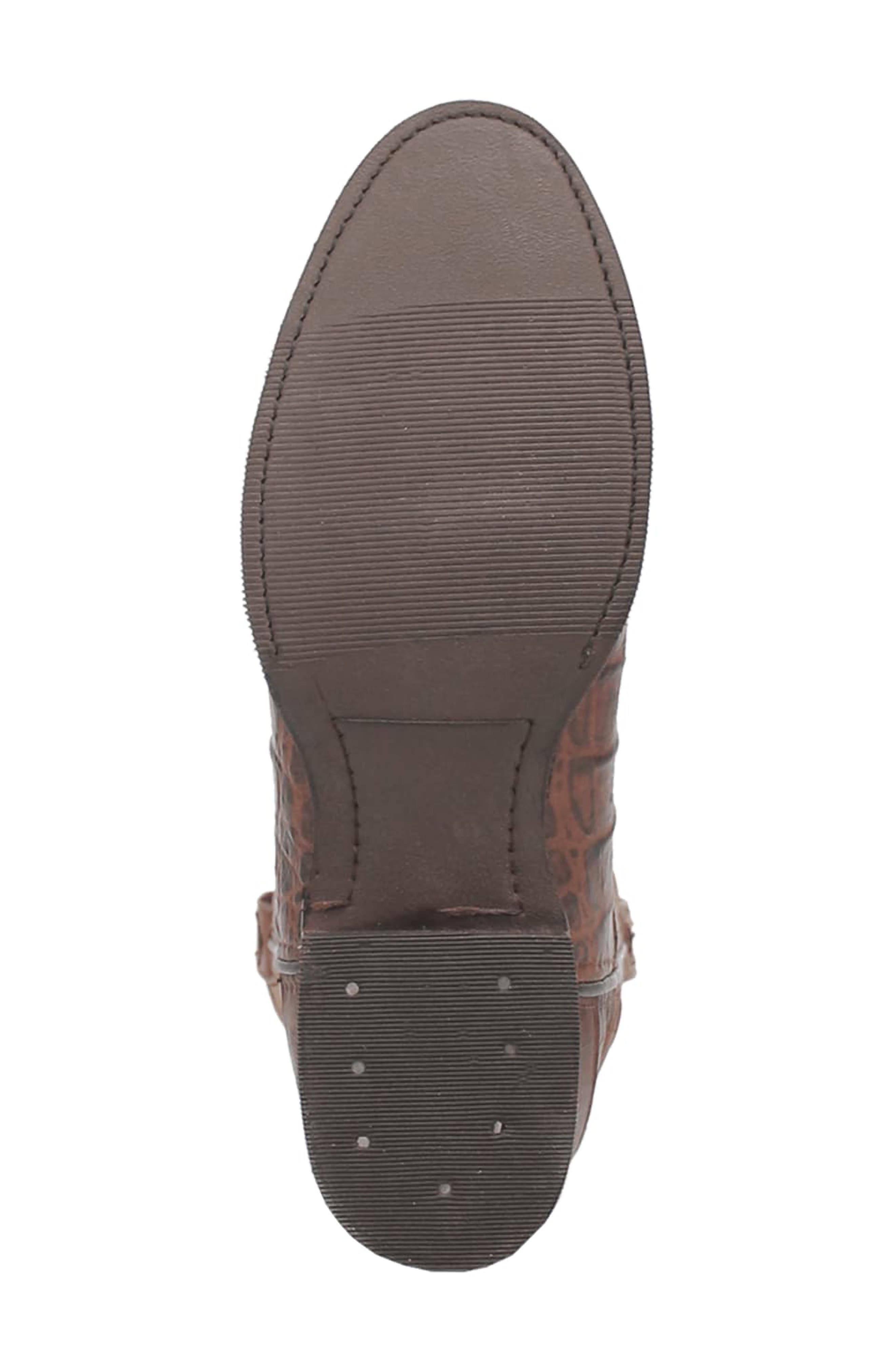 Dingo Trail Boss Alligator Embossed Cowboy Boot, Alternate, color, Brown