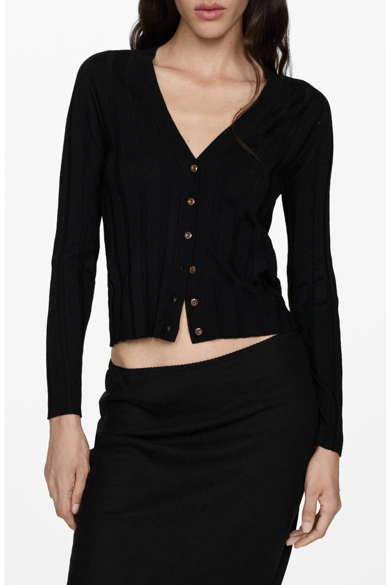 Knit Cardigan, Main, color, BLACK