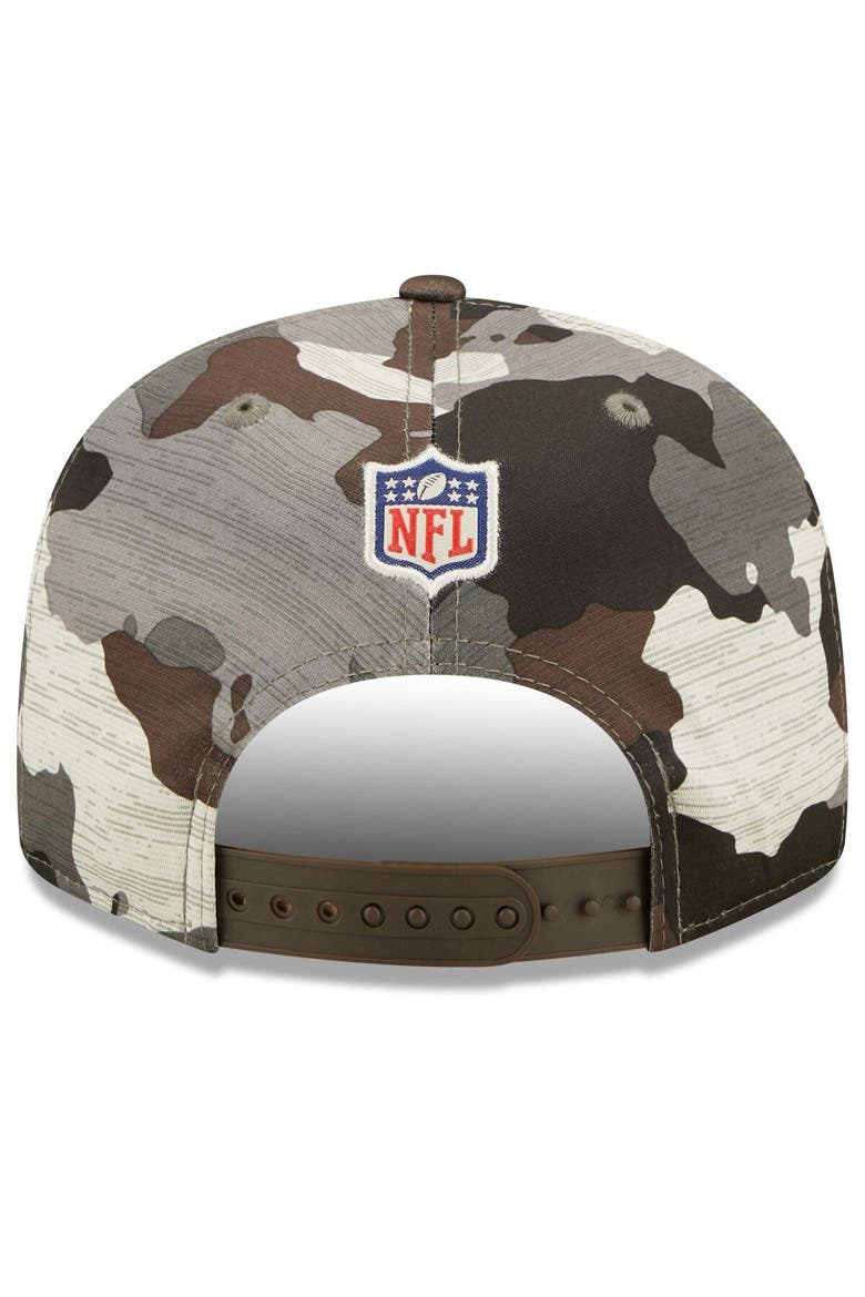 Men's New Era Camo Cleveland Browns 2022 NFL Training Camp Official 9FIFTY Snapback Adjustable Hat, Alternate, color, Camo