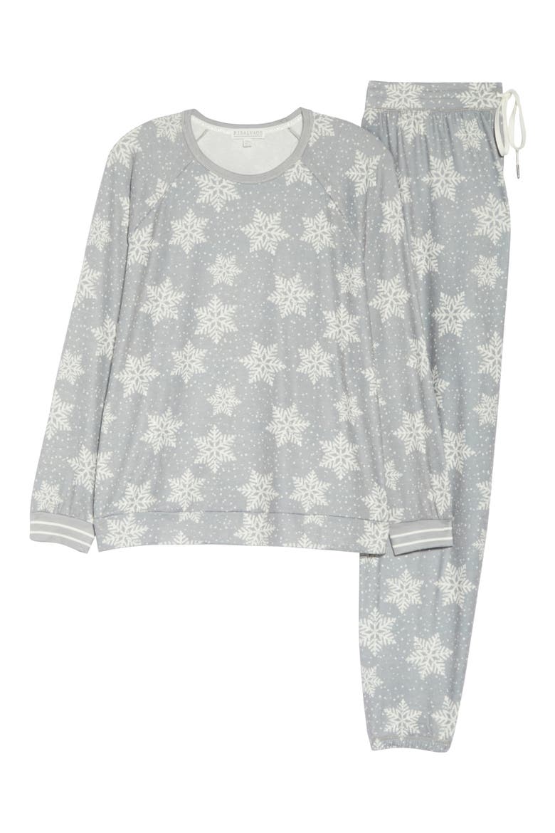 Peachy Jersey Pajamas, Alternate, color, SMOKE