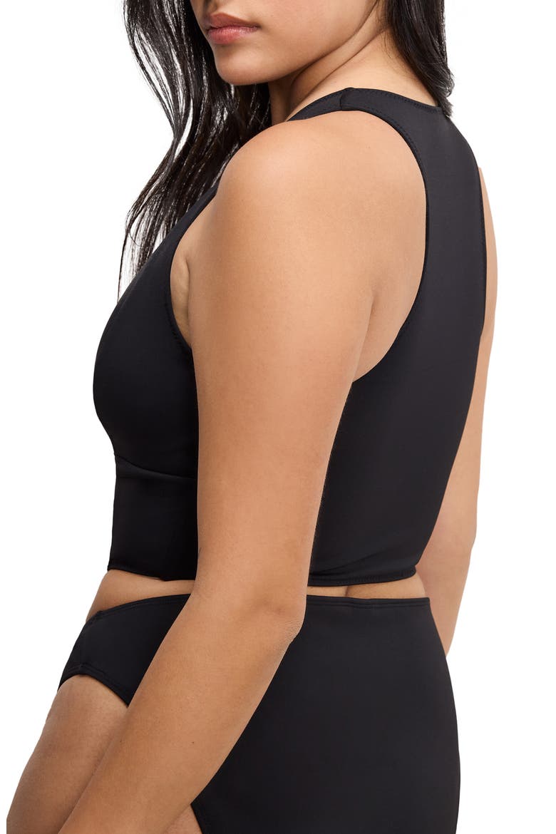 Compression Zip-Up Support Top, Alternate, color, BLACK001