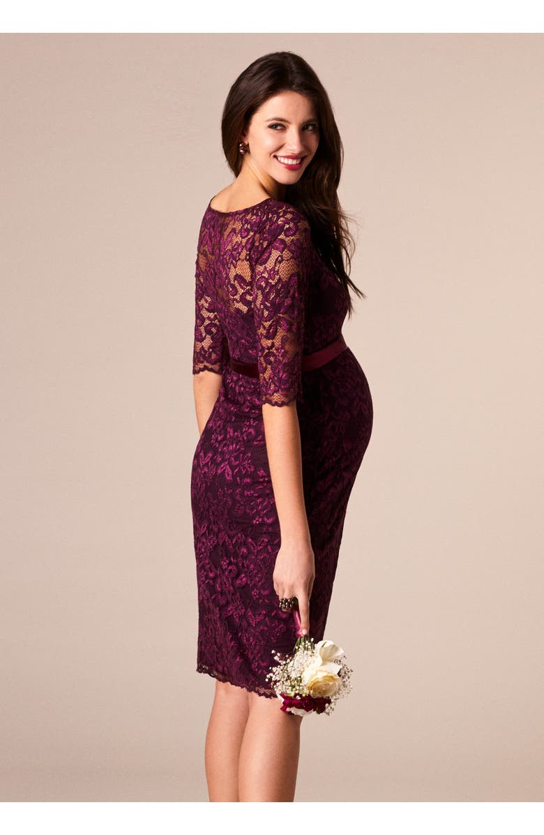 Tiffany Rose Maternity Amelia Maternity Dress, Alternate, color, Claret