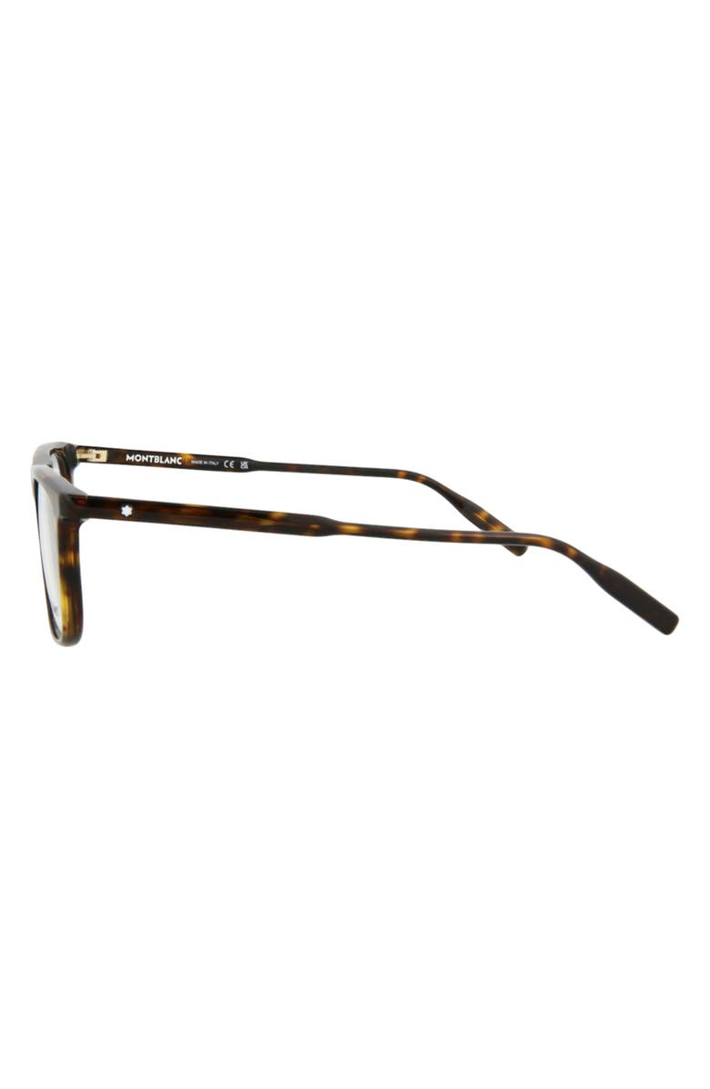 Montblanc 56mm Square Optical Glasses, Alternate, color, Havana Transparent