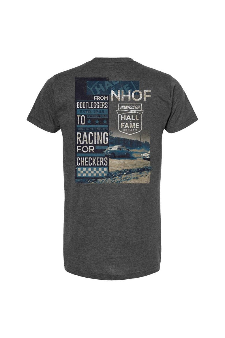Men's Checkered Flag Charcoal 2023 NASCAR Hall of Fame Racing For Retro T-Shirt, Alternate, color, Charcoal