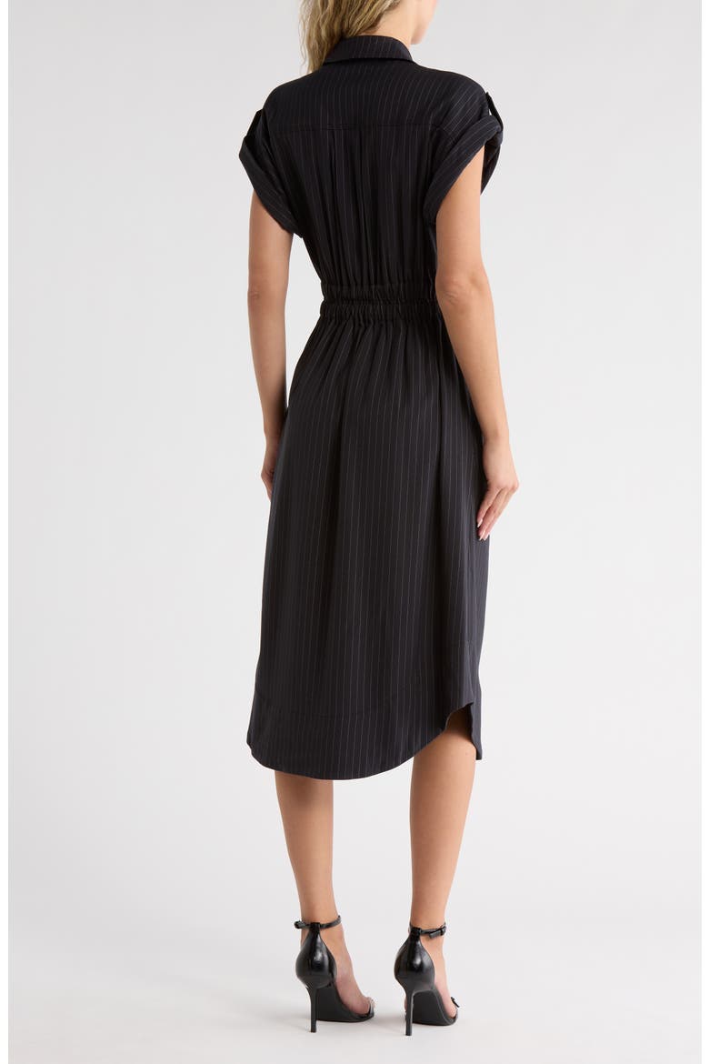 Haylie Pinstripe Shirtdress, Alternate, color, BLACK PINSTRIPE