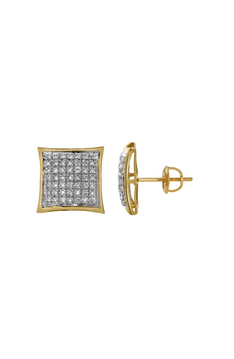 LuvMyJewelry Brotar 10K Yellow Gold Diamond Unisex Earrings - 0.26 Cts, Alternate, color, 10K Yellow Gold