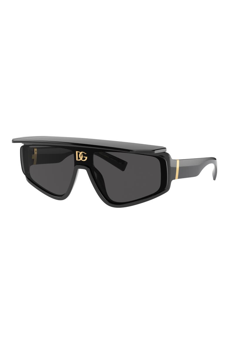 146mm Rectangular Sunglasses, Alternate, color, BLACK