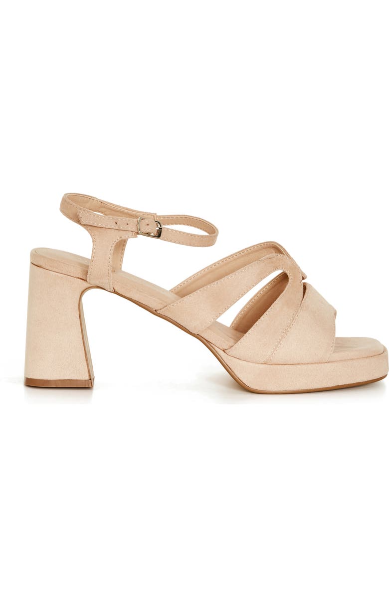 City Chic Coco Platform Sandal, Alternate, color, Beige
