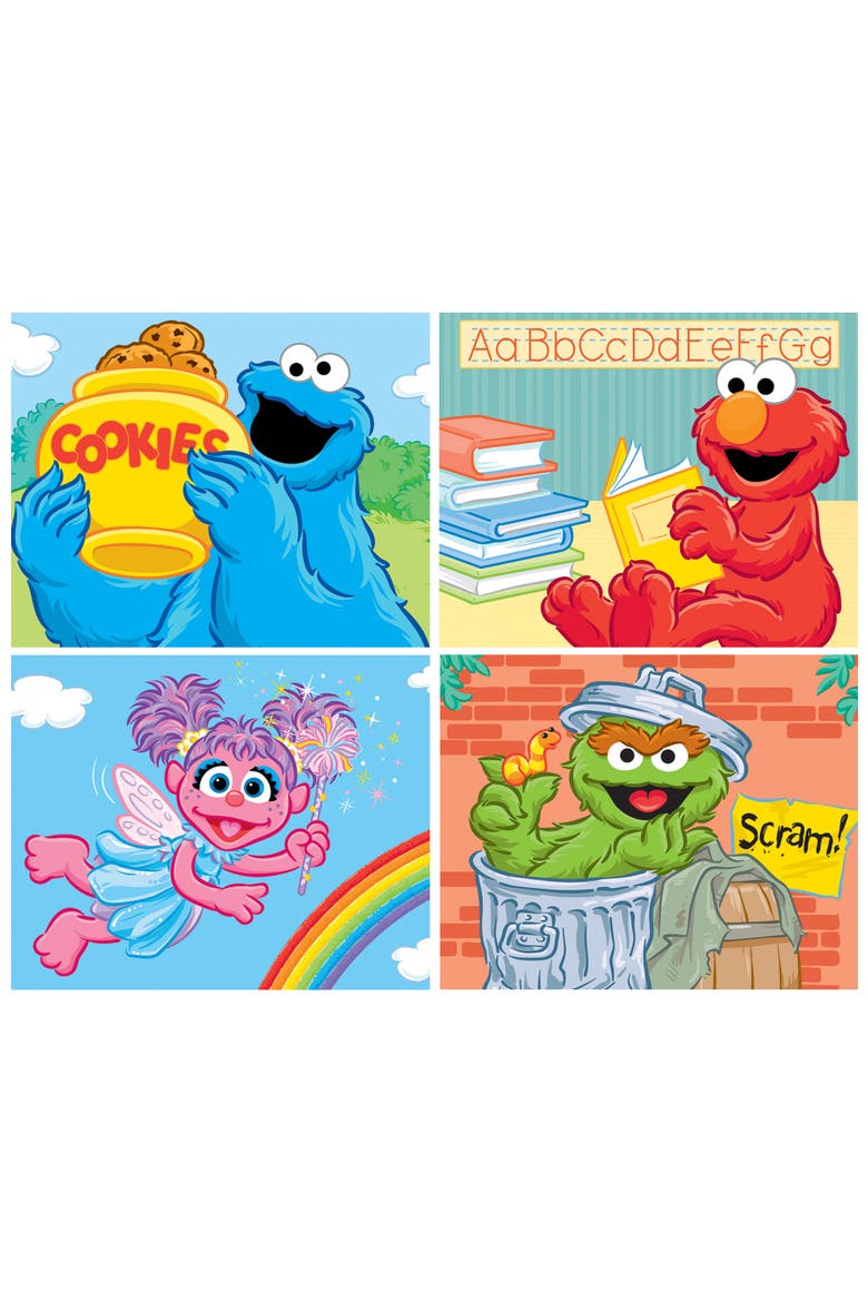 Sesame Street 24pc Puzzles 4-Pack, Alternate, color, Multicolor