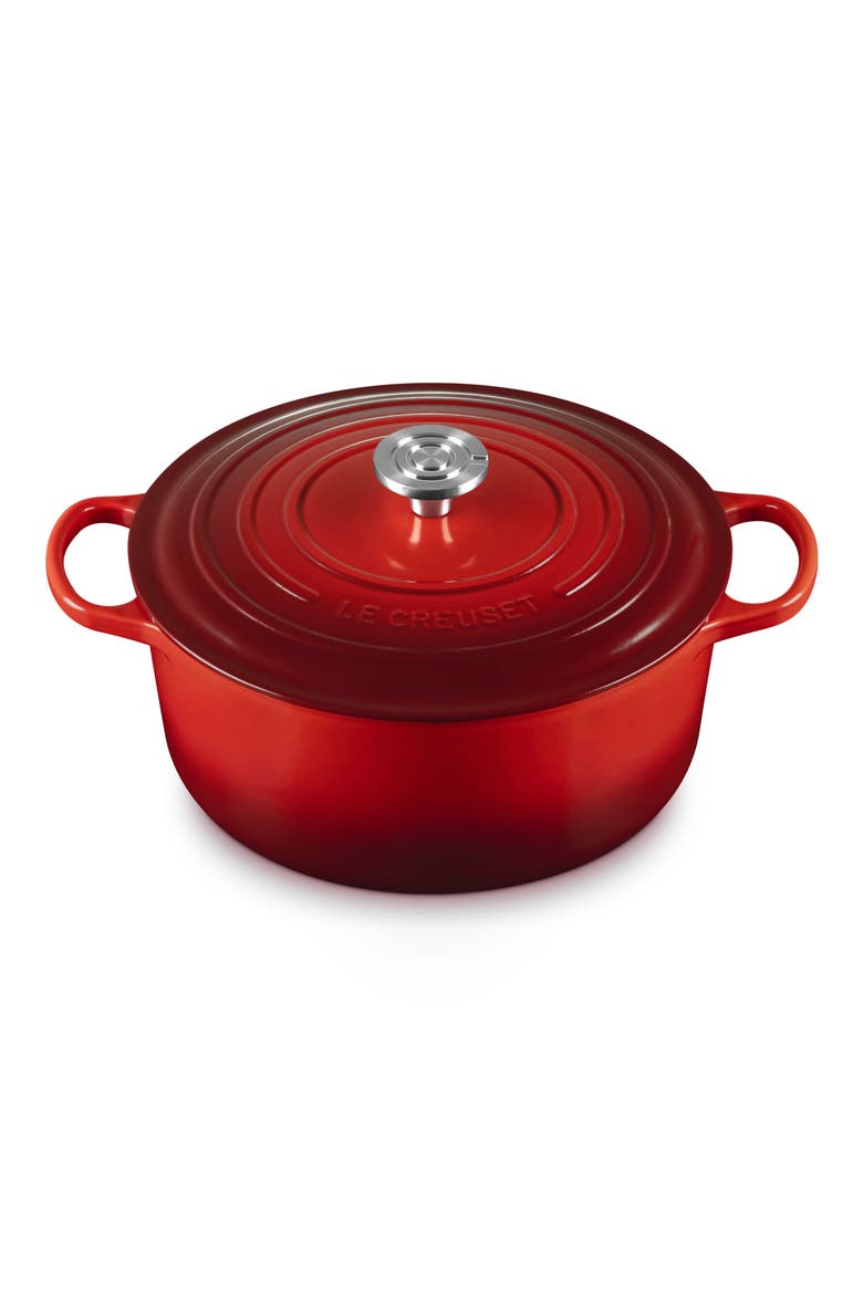 Enameled Cast Iron Dutch Oven, Alternate, color, CERISE