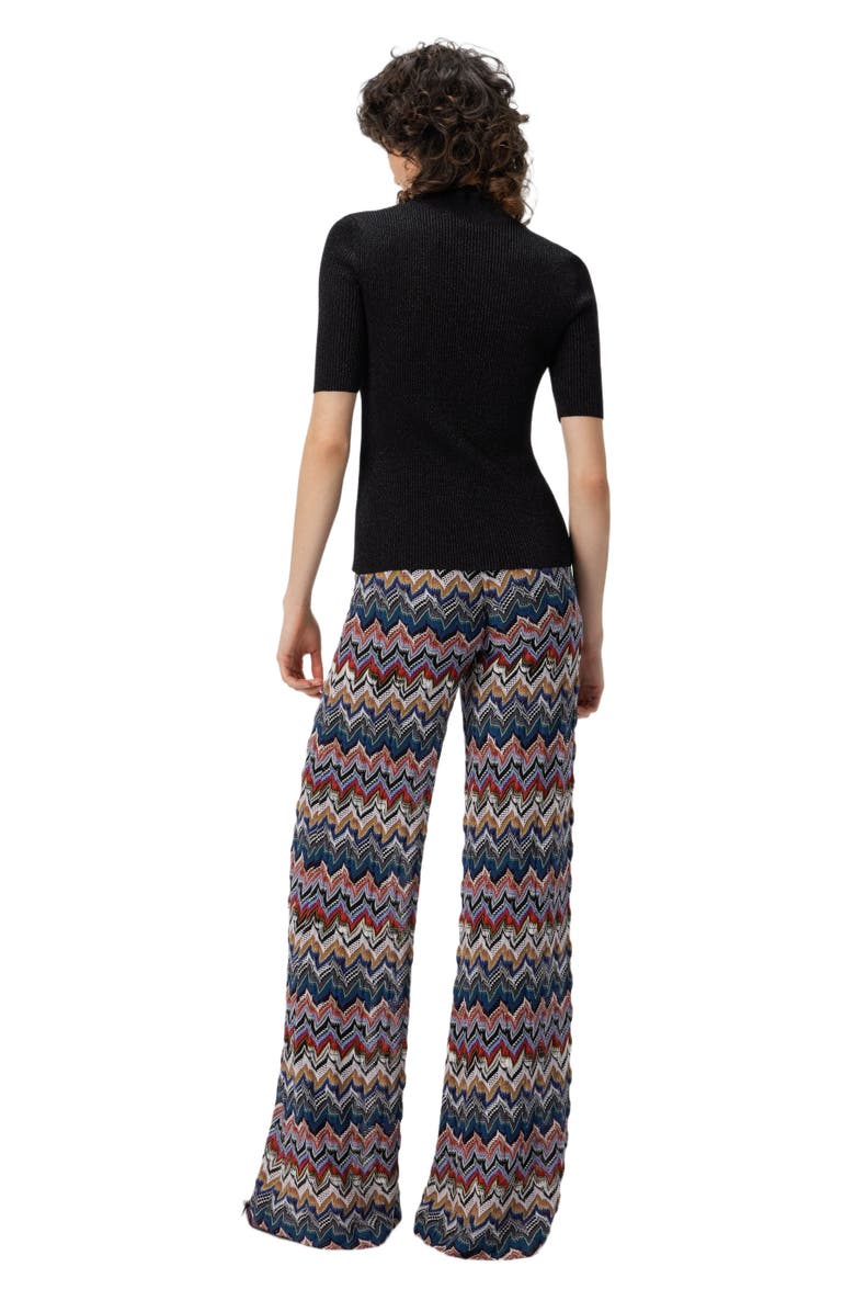 Missoni Mock Neck Sweater With Lamé Threads, Alternate, color, Black