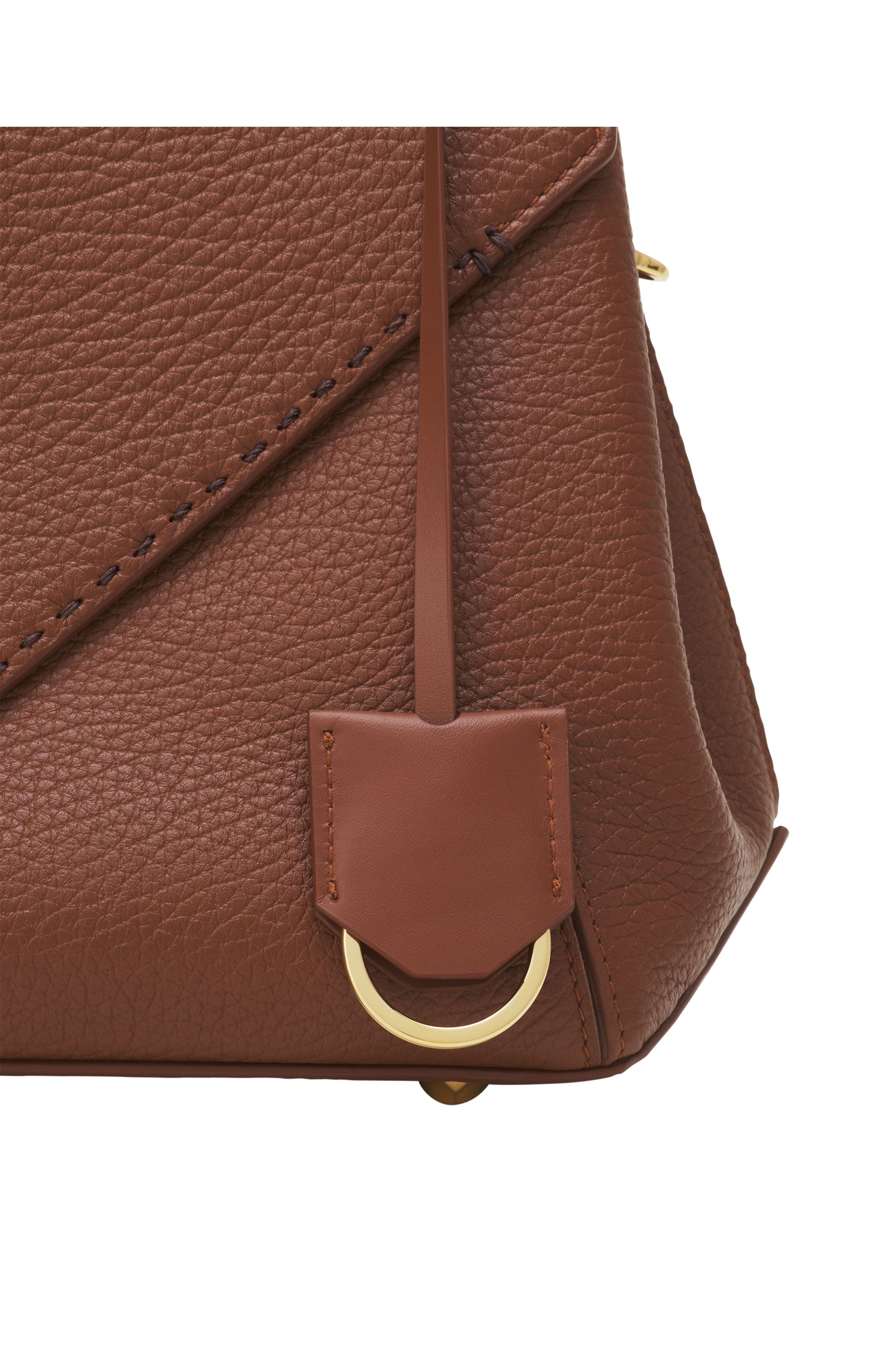 Lanvin Le Confident By Lanvin Leather Bag, Alternate, color, Chestnuts