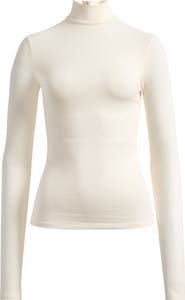 SKIMS Stretch Cotton Jersey Turtleneck Top