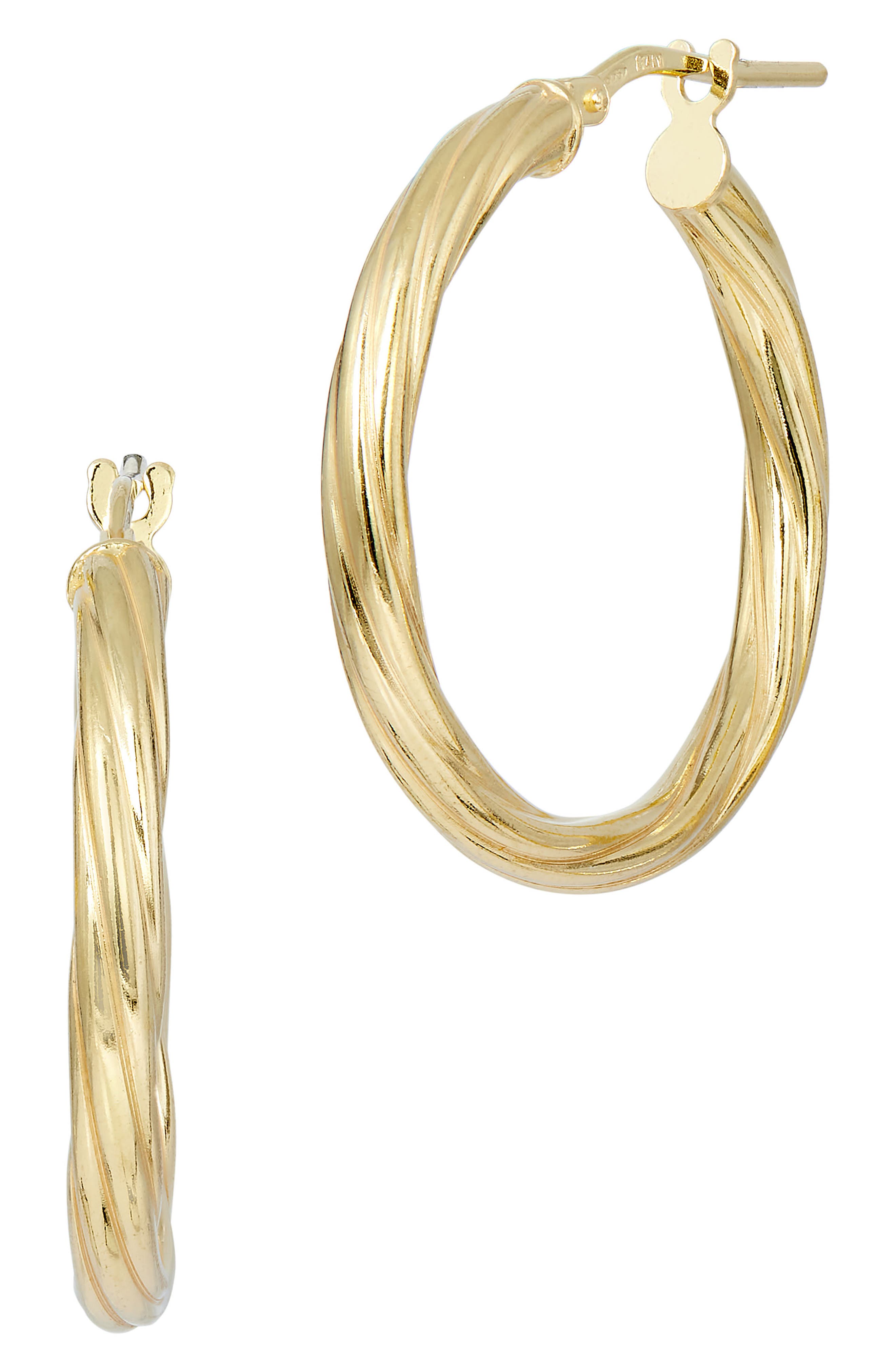 SAVVY CIE JEWELS Twisted Hoop Earrings