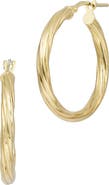 SAVVY CIE JEWELS Twisted Hoop Earrings