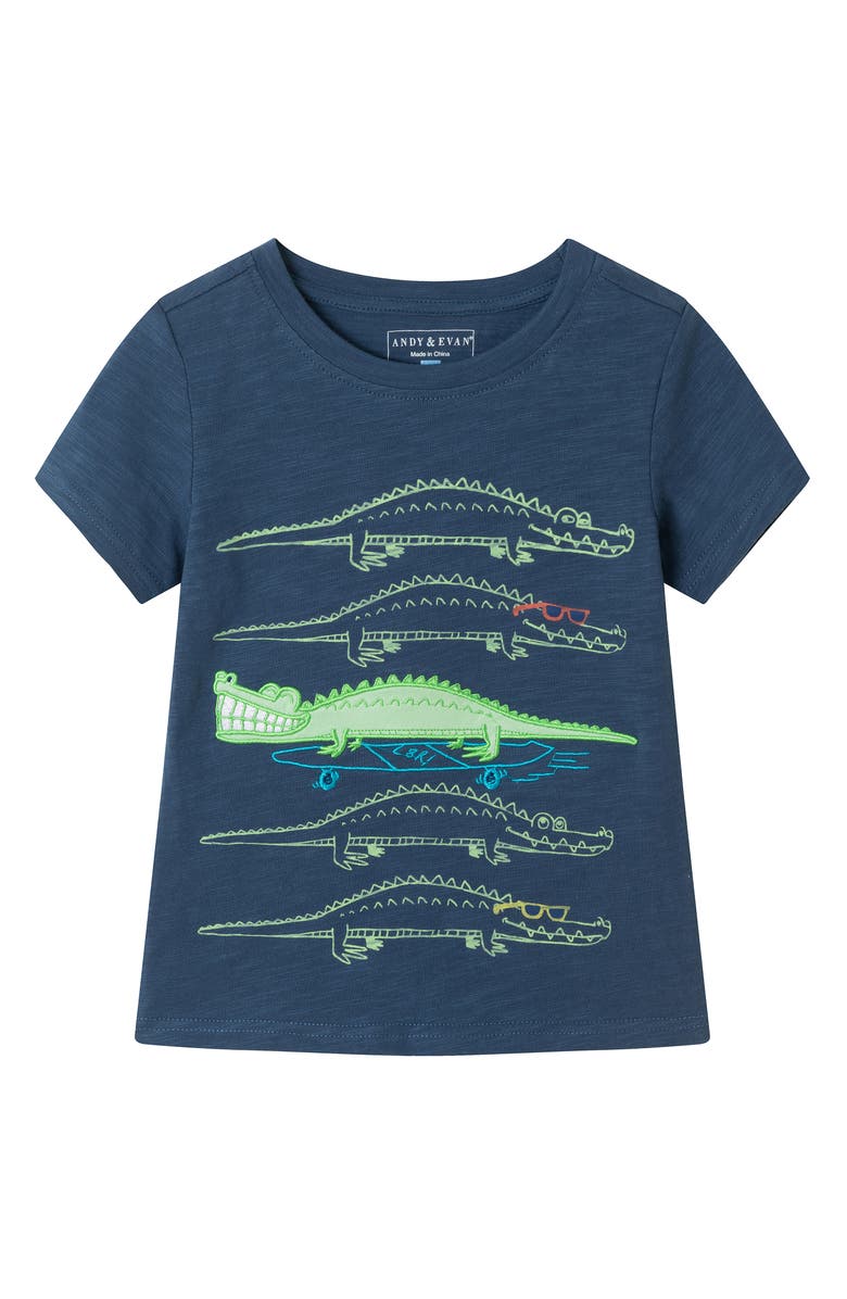 Andy & Evan Kids' Graphic Print Cotton T-Shirt & Shorts Set, Alternate, color,