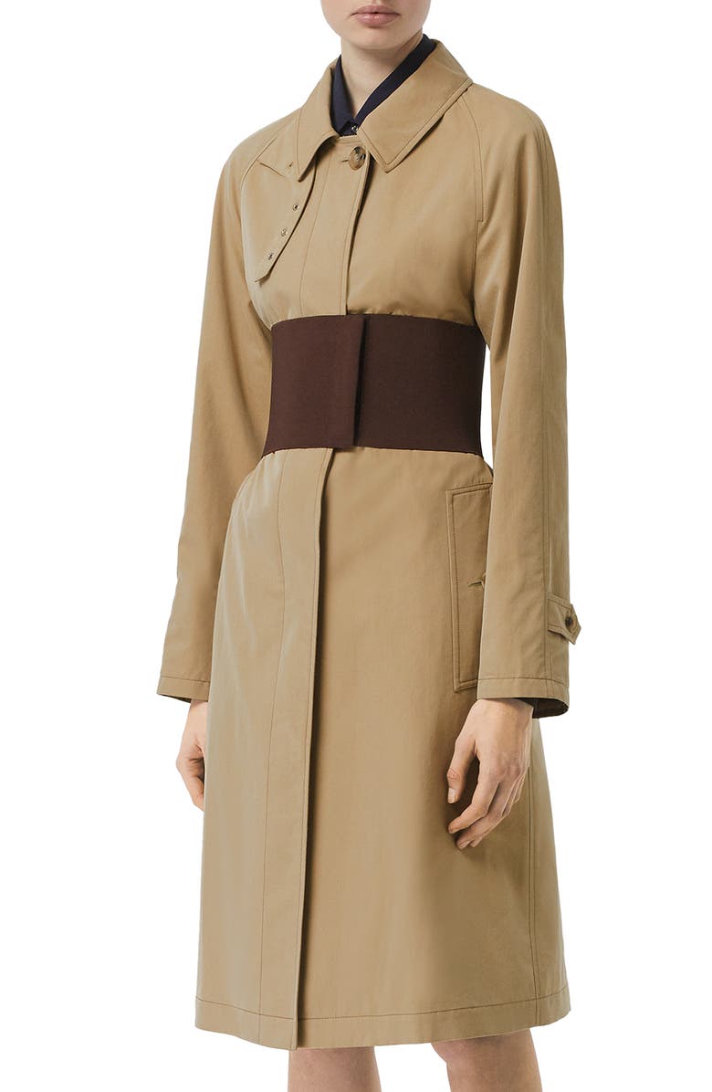 Burberry Belted Car Coat, Alternate, color,