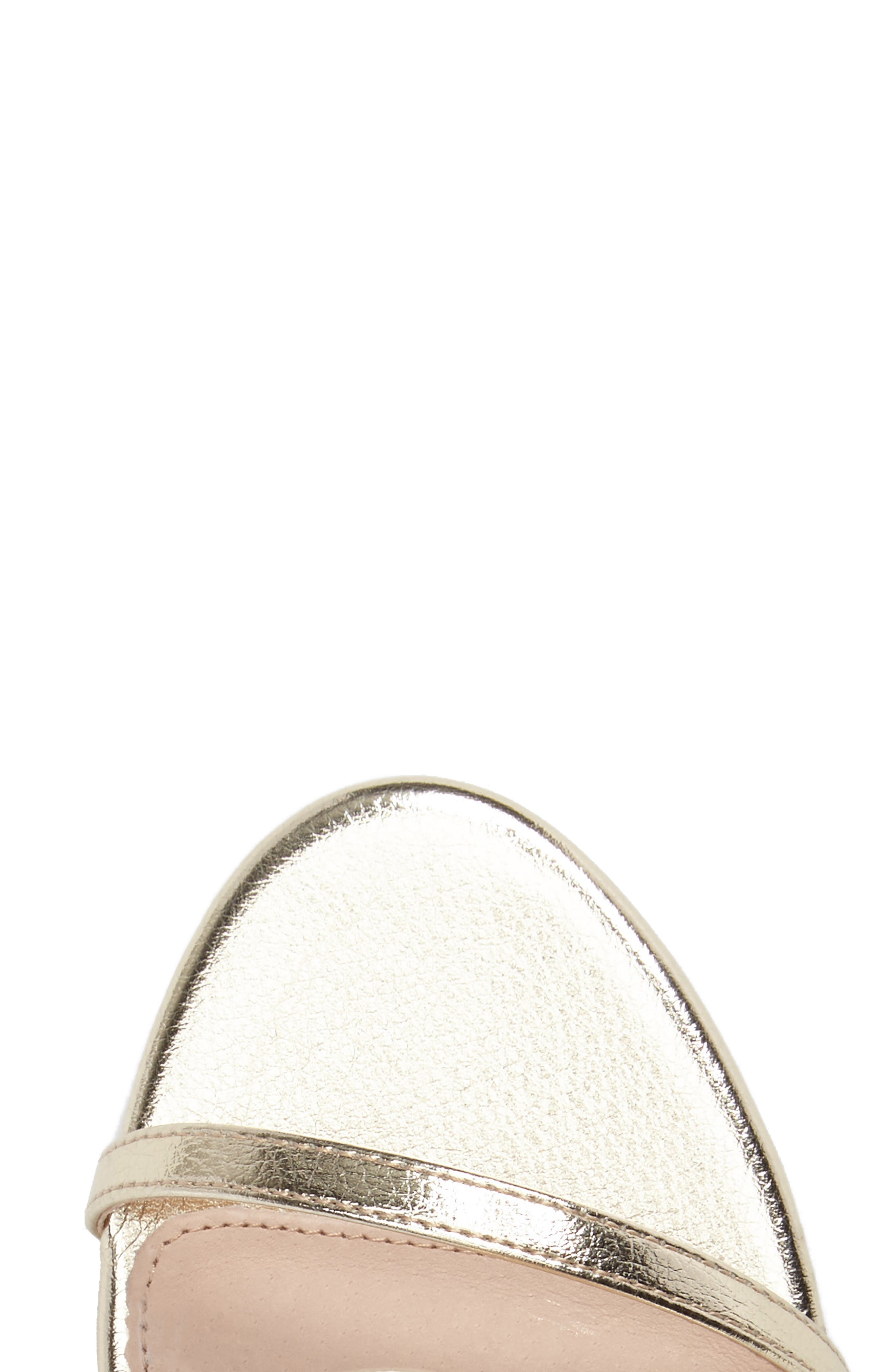 Rosalie Ankle Strap Sandal, Alternate, color, GOLD