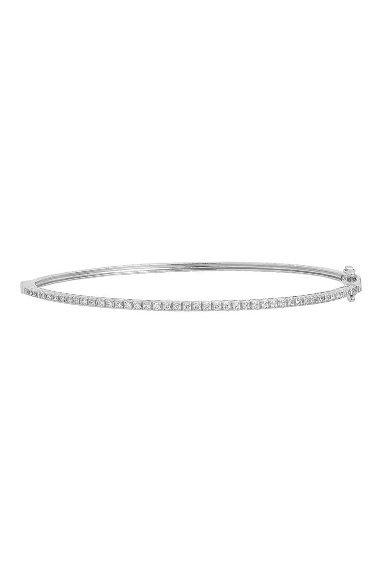 Diamond Bangle (Nordstrom Exclusive), Main, color, 18K WHITE GOLD