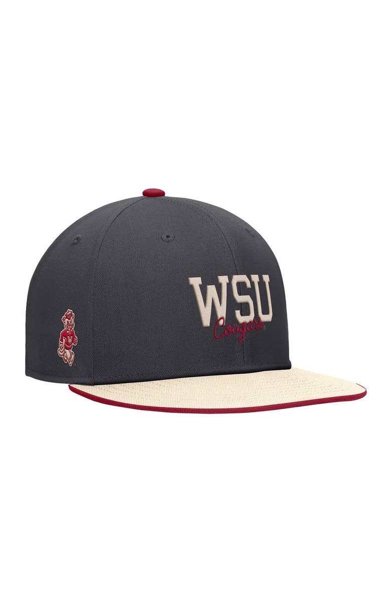 Nike Men's Nike Anthracite Washington State Cougars Vintage Script Pro Dri-FIT Snapback Hat, Main, color,