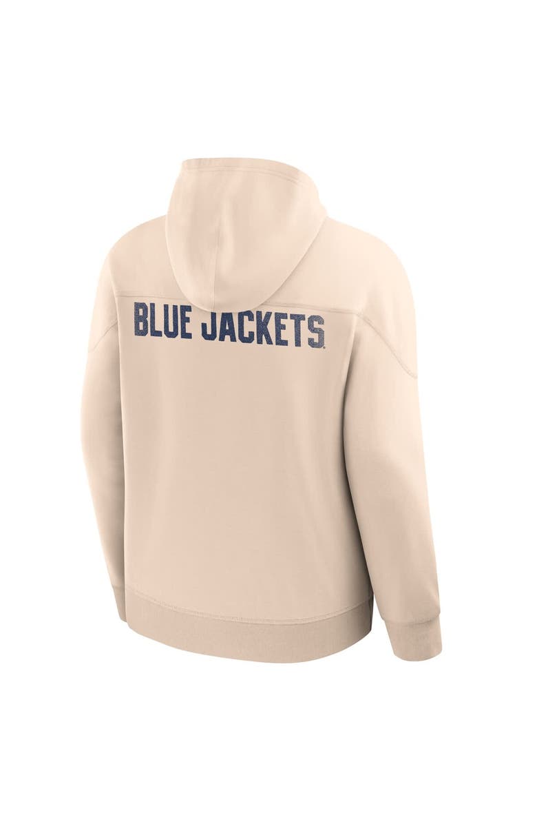 FANATICS Men
s Fanatics Cream Columbus Blue Jackets Vintage Hoodie, Alternate, color, Cream