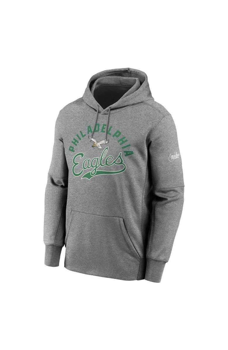 Nike Men's Nike Heather Gray Philadelphia Eagles Performance Fleece Pullover Hoodie, Alternate, color, Heather Gray