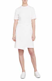 Vince Side Tie Cotton T-Shirt Dress