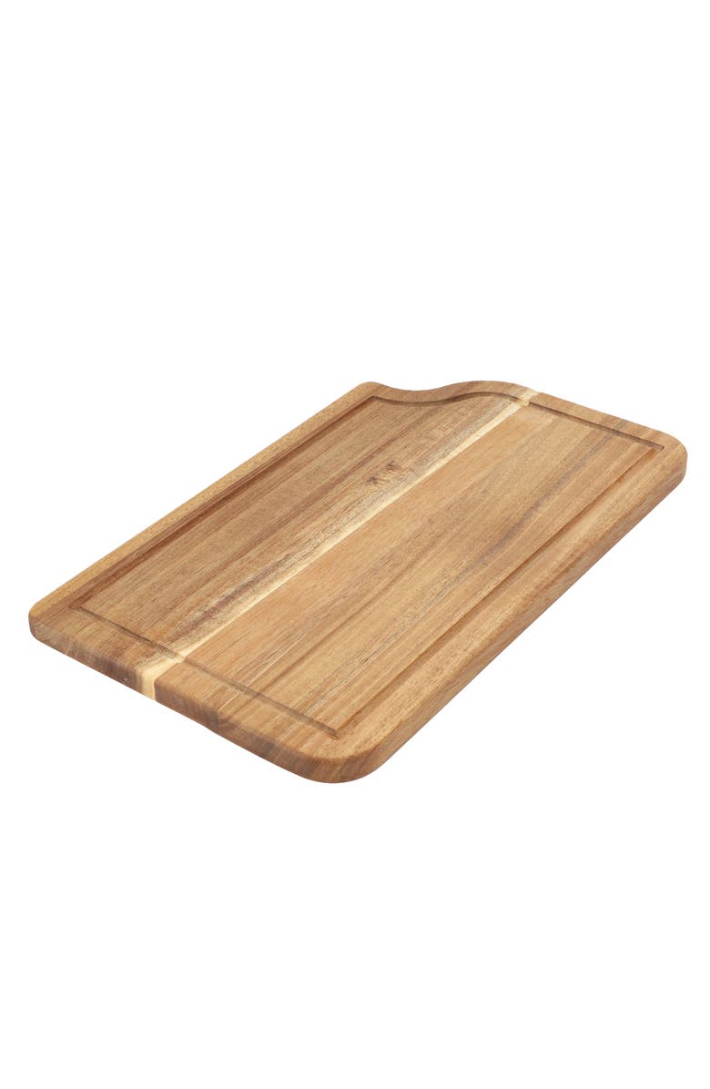 Megachef 14 x 8.5 Inch Acacia Wood Cutting, Prep and Serving Butcher Cutting Board, Alternate, color, Acacia