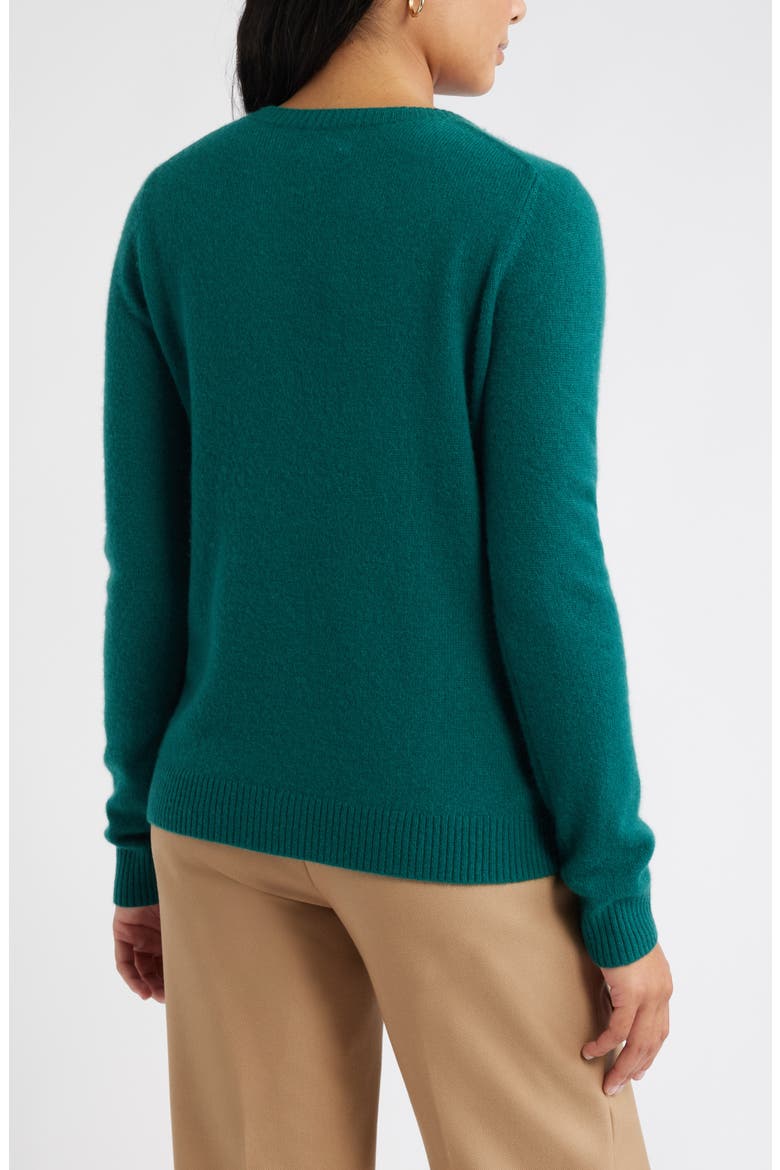 Cashmere Crewneck Sweater, Alternate, color, GREEN PINECONE