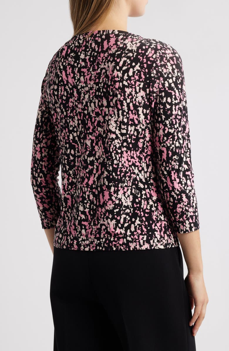 Anne Klein Abstract Print Boat Neck Top, Alternate, color, 