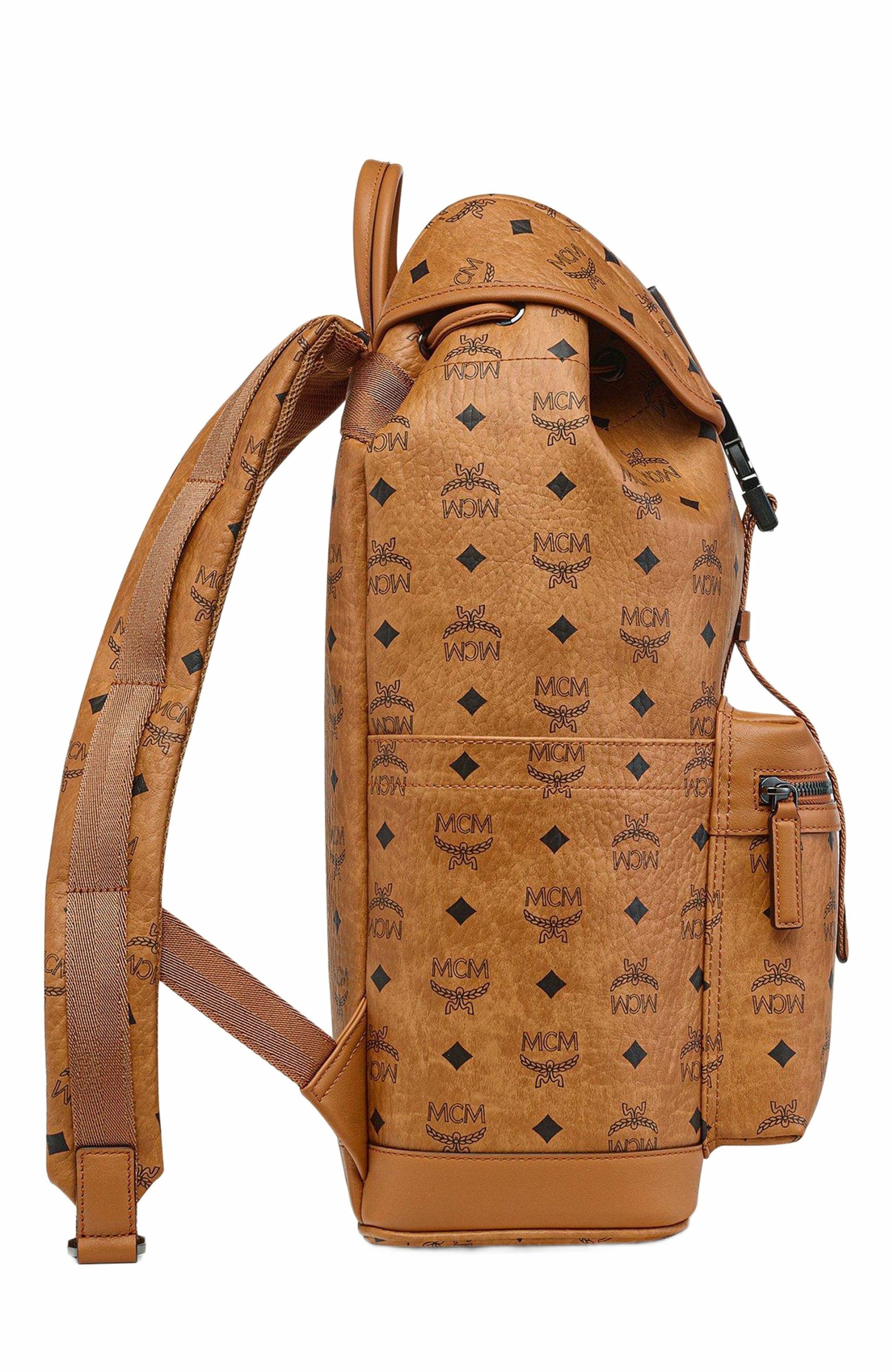 MCM Brandenburg Backpack in Visetos, Alternate, color, 