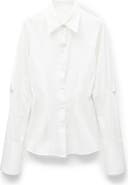 MANGO Extended Cuff Button-Up Shirt